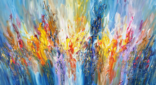 Blue Symphony L 4 van Peter Nottrott, Schilderij te koop op Singulart