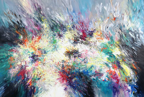Abstract Vitality XL 1 van Peter Nottrott, Schilderij te koop op Singulart