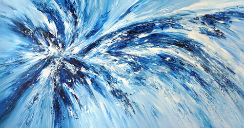 Blue Impression XXL 1 van Peter Nottrott, Schilderij te koop op Singulart