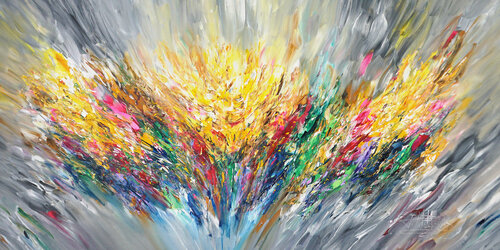 Positive Energy Anthracite XXL 2 van Peter Nottrott, Schilderij te koop op Singulart