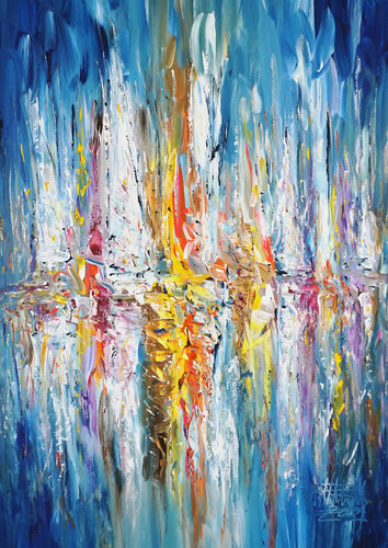 Sail Boat Marina M 1 di Peter Nottrott, Pittura in vendita su Singulart