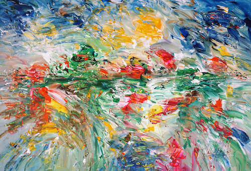 Landscape: Summer Impressions XL 1 di Peter Nottrott, Pittura in vendita su Singulart