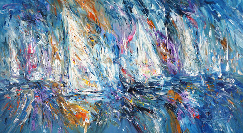 Sail Boat Regatta L 1 di Peter Nottrott, Pittura in vendita su Singulart
