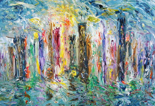 City Skyline XL 2 de Peter Nottrott, Pintura a la venta en Singulart