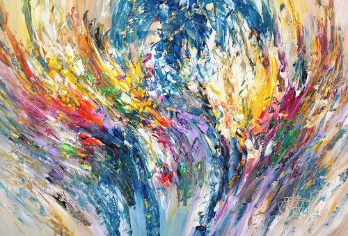 Vibrant Nature XL 1 par Peter Nottrott, Peinture en vente sur Singulart