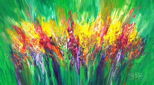 Green Daydream L 4 par Peter Nottrott, Peinture en vente sur Singulart