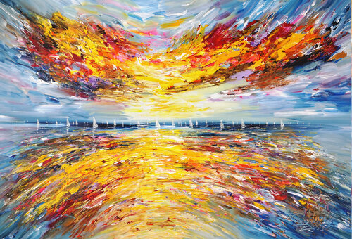 Seascape Sailing Impressions XL 16 di Peter Nottrott, Pittura in vendita su Singulart