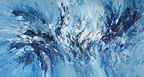 Blue Impression L 2 by Peter Nottrott, Painting for Sale on Singulart