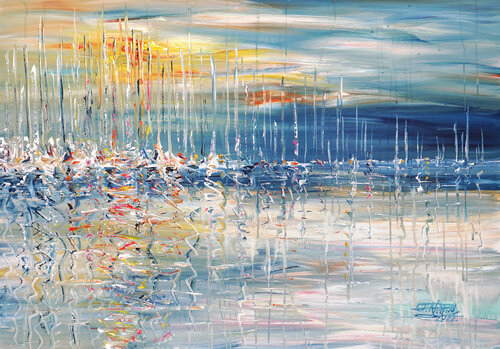 Sail Boat Marina S 1 di Peter Nottrott, Pittura in vendita su Singulart