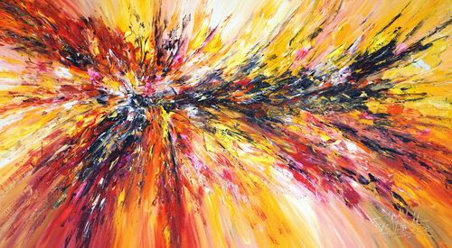 Yellow Red Abstraction L 5 Peter Nottrott