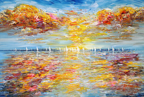 Seascape Sailing Impressions XL 18 par Peter Nottrott, Peinture en vente sur Singulart