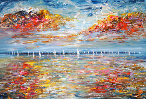 Seascape Sailing Impressions XL 19 van Peter Nottrott, Schilderij te koop op Singulart
