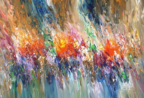 colorful abstract Awesome Daydream XL 3 by Peter Nottrott, Painting for Sale on Singulart
