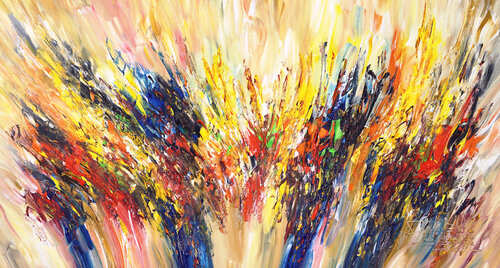 Vibrant Abstraction L 1 van Peter Nottrott, Schilderij te koop op Singulart