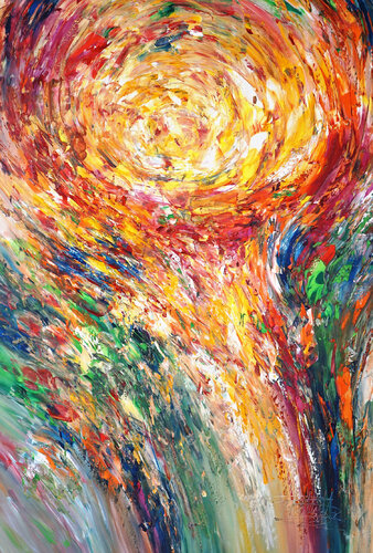 Positive Red Energy XL 2 by Peter Nottrott, Painting for Sale on Singulart