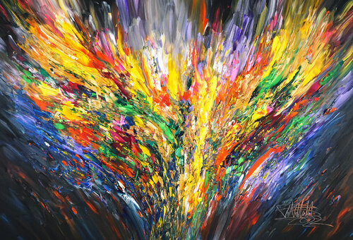 Positive Energy Black XL 1 de Peter Nottrott, Pintura a la venta en Singulart