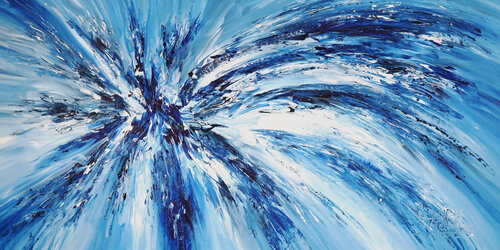 Blue Impression XXL 2 van Peter Nottrott, Schilderij te koop op Singulart