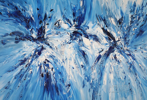 Blue Energy XL 4 van Peter Nottrott, Schilderij te koop op Singulart