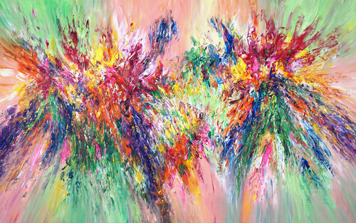 Extra large abstract Symphony Of Spring XXXL 1 Peter Nottrott