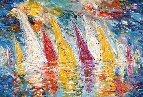 Summer Sailing Impressions XL 3 van Peter Nottrott, Schilderij te koop op Singulart