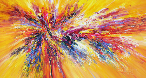 Yellow Red Abstraction L 6 Peter Nottrott