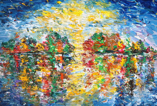 Trees By A Lake XL 1 Peter Nottrott
