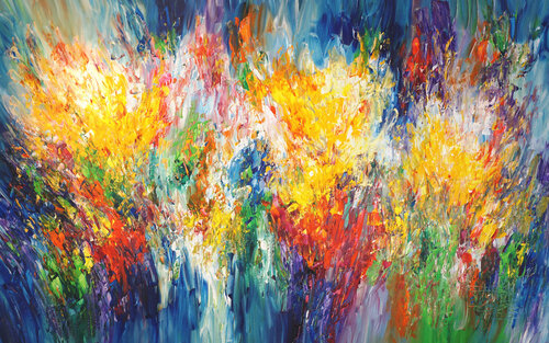 Extra large abstract Perfect Summer Feelings XXXL 1 van Peter Nottrott, Schilderij te koop op Singulart