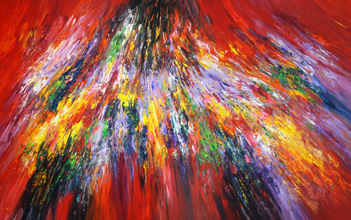 Extra large abstract Red Daydream XXXL 1 van Peter Nottrott, Schilderij te koop op Singulart