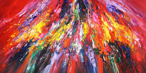 Amazing Red Daydream XXL 1 van Peter Nottrott, Schilderij te koop op Singulart