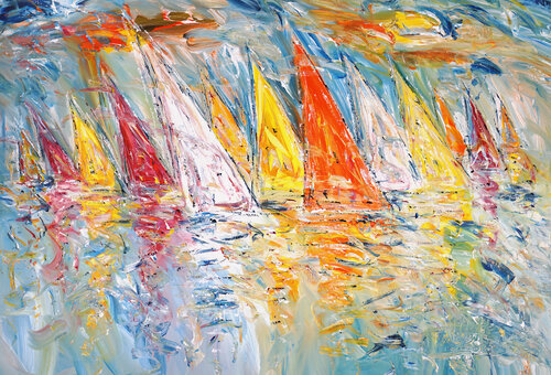 Summer Sailing Impressions XL 4 van Peter Nottrott, Schilderij te koop op Singulart