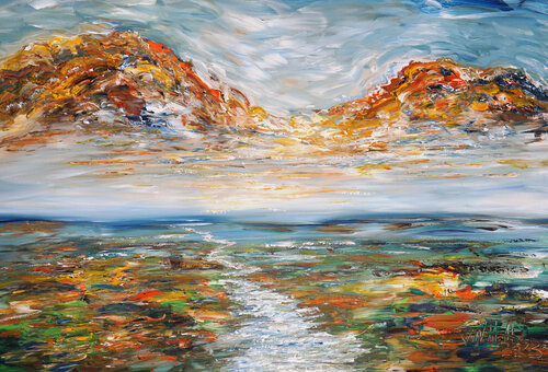 Beautiful Autumn Landscape XL 3 di Peter Nottrott, Pittura in vendita su Singulart