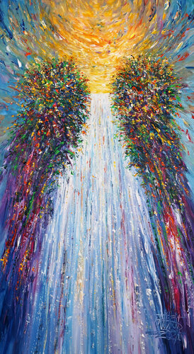 Mystery Waterfall L 7 van Peter Nottrott, Schilderij te koop op Singulart