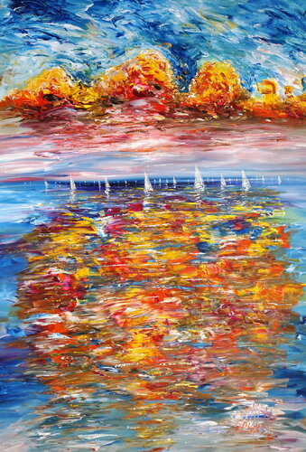 Seascape Sailing Impressions XL 23 van Peter Nottrott, Schilderij te koop op Singulart