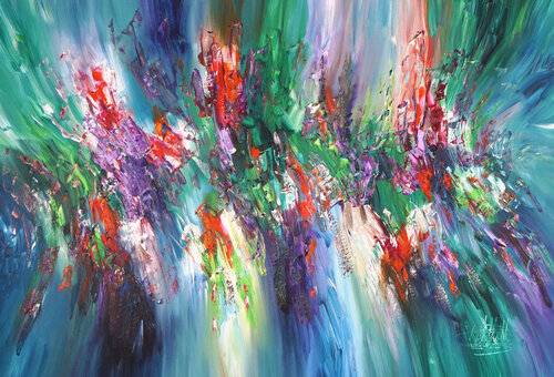 Green Dreamworld XL 1 van Peter Nottrott, Schilderij te koop op Singulart