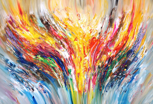 ABSTRACT Positive Energy XL 11 van Peter Nottrott, Schilderij te koop op Singulart