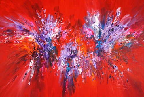 Lavender Red XL 2 von Peter Nottrott, Malerei kaufen auf Singulart