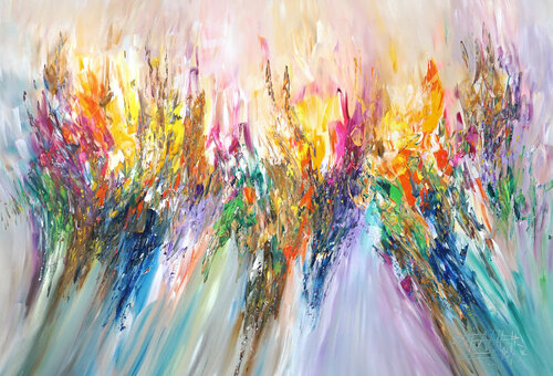 ABSTRACT Summer Symphony XL 1 van Peter Nottrott, Schilderij te koop op Singulart