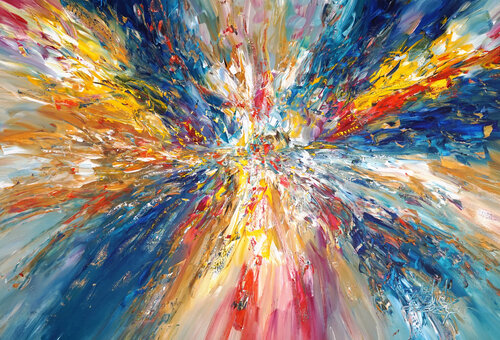 ABSTRACT Magical Energy Cloud XL 3 van Peter Nottrott, Schilderij te koop op Singulart