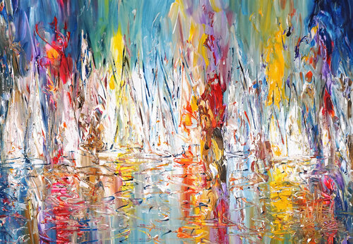 Sail Boat Marina M 6 van Peter Nottrott, Schilderij te koop op Singulart