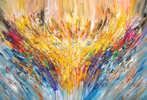 ABSTRACT Positive Energy XL 12 van Peter Nottrott, Schilderij te koop op Singulart