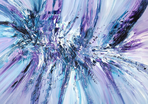 Purple Turquoise Blue M 1 de Peter Nottrott, Pintura a la venta en Singulart