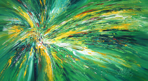Green Adventure L 6 van Peter Nottrott, Schilderij te koop op Singulart