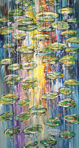 Water Lilies L 3 by Peter Nottrott, 회화 for Sale on Singulart