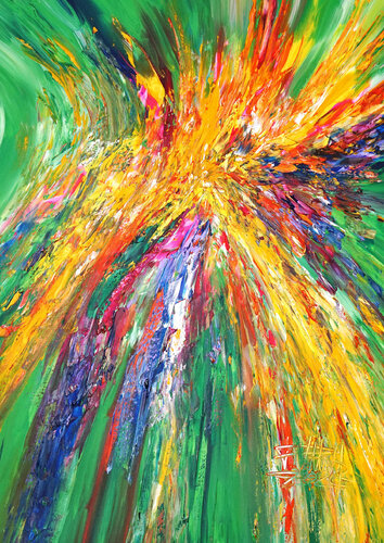Green Inspirations M 1 van Peter Nottrott, Schilderij te koop op Singulart