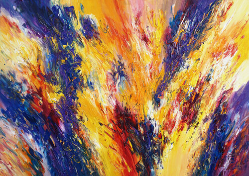 Energy Flames M 1 / Oil by Peter Nottrott, Painting for Sale on Singulart