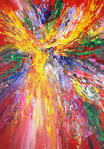 Red Inspirations S 3 van Peter Nottrott, Schilderij te koop op Singulart