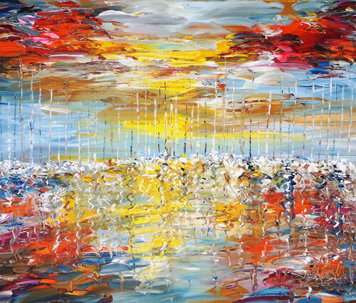 Sail Boat Marina M 7 van Peter Nottrott, Schilderij te koop op Singulart