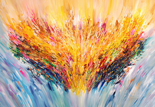ABSTRACT Positive Energy XL 15 van Peter Nottrott, Schilderij te koop op Singulart