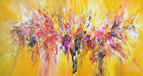 Yellow Daydream L 1 van Peter Nottrott, Schilderij te koop op Singulart