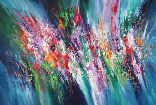 Green Dreamworld XL 3 van Peter Nottrott, Schilderij te koop op Singulart